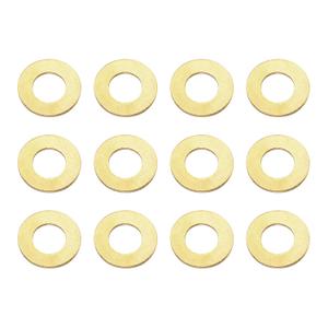 PATIKIL M10x20x1.5mm Flat Washers, 12PCS Brass Automotive Drain Plug Gaskets Flat Ring Oil Crush Washer Spacers for Faucets Garden Bolts Screws Hose, Golden