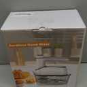 Cordless Hand Mixer, 12-Speed Rechargeable Electric Handheld Mixer with 6 x 304 Stainless Steel Attachments (2 Whisks, 2 Beaters, 2 Dough Hooks) & Storage Case, for Baking, Eggs, Cakes (White)