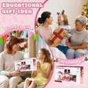 Ice Cream Toys Set, Pretend Play Shop Store, Ice Cream Counter with Light, Ice Cream Maker Playset, Cashier Toy with Sound, Kitchen Accessories Fake Food&Card, Gift for Toddlers Girls Boys 3+