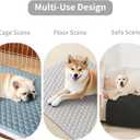 Dog Crate Pad for Dog Cages Soft Tricot Kennel Pad Anti-Slip Dog Bed Mat for Crates Durable Washable All Season Pet Beds Blue 42280.2inch