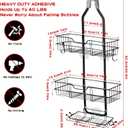 Anyshwu Shower Caddy Hanging, White, Plastic, Unisex, 13 Inches Deep x 6 Inches Wide x 4 Inches High, Hanging Mount, Quick Dry, For Showers