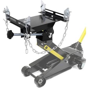 Transmission Jack Adapter for Cars&Trucks,1100 lbs/0.5 Ton Capacity Gearbox Removal Tool,Fits Hydraulic Floor Jack Conversion,Double Safety Chains for Passenger Cars,Light-Duty Truck Transmissions