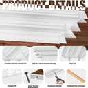 3PCS Replacement Door Bottom with Vinyl Fins 36" Long 1 3/4" Wide Threshold Seal Bottom of Door Weatherstrip Kerf Weather Stripping for 7/8" Between Barbs (White)