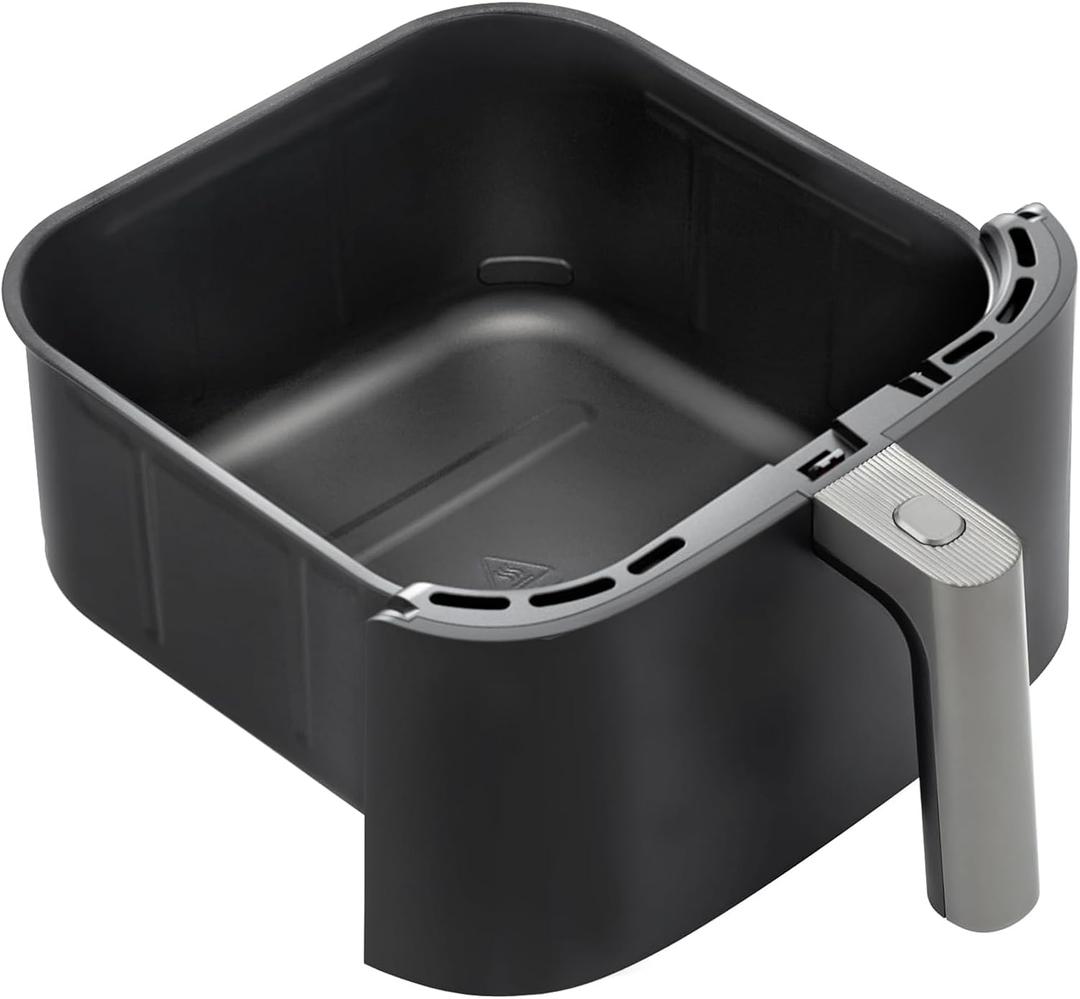 COSORI Turboblaze 6Qt Air Fryer Original Basket, Replacement Accessories for CAF-DC601-KUS Air Fryer, Ceramic, Non-Stick, Dishwasher-Safe, CRP-DC601RB-KUS, Dark Grey