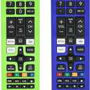 2 Pcs Silicone Cover for Samsung Remote, Alquar Protective Shockproof Case Compatible with Samsung Smart TV Remote BN59-01301A Bn59-01315A Bn59-01199F -with Lanyard (Blue+ Glowing Green)