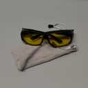 suoso Night Driving Vision Glasses Fit Over Eyeglasses for Men Women, Anti Glare Polarized Nighttime Glasses HD Yellow Lens