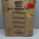 Sakugi Storage Shelves - 5 Tier Shelf Organizer, Heavy Duty Garage Shelving Unit with Leveling Feet, Stable Metal Shelves Organizer for Pantry, Kitchen and Closet, 33.0" W x 12.6" D x 72.0" H, Black