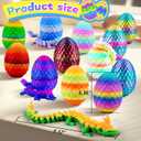 Impossmaker 12PCS Easter 3D Printed Dragon Eggs with Dragon Inside, Unique Fun Gifts Cool Stuff Cool Gadgets for Men Teens Boy Gifts, Mini Articulated Easter Basket Essentials for Kids