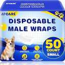 Disposable Male Dog Wraps, S Size, 50 Diapers