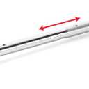 Steel Vision [Made in Taiwan 1/2" Dr. Flex Head Extendable Ratchet/Breaker Bar Combo, Fine 72-Tooth Extra Long Ratchet, Handle Extends (17-1/2" to 24") w/push button