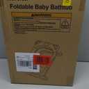 MoreFeel Collapsible Baby Bathtub for Newborn with Thermometer & 1 Hooded Towel & 1 Soft Floating Cushion,Portable Travel Bathtub with Drain Hole, Durable Foldable Baby Tubs for Infants to Toddler