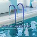 4FT Pool Handrail Covers, 48IN Patio Railing Cover with Zipper, Sleeve for Swimming Pools Inground Ladder Stand Hand Rail, Anti-Slip Cool Touch Heat Resistant, Blue