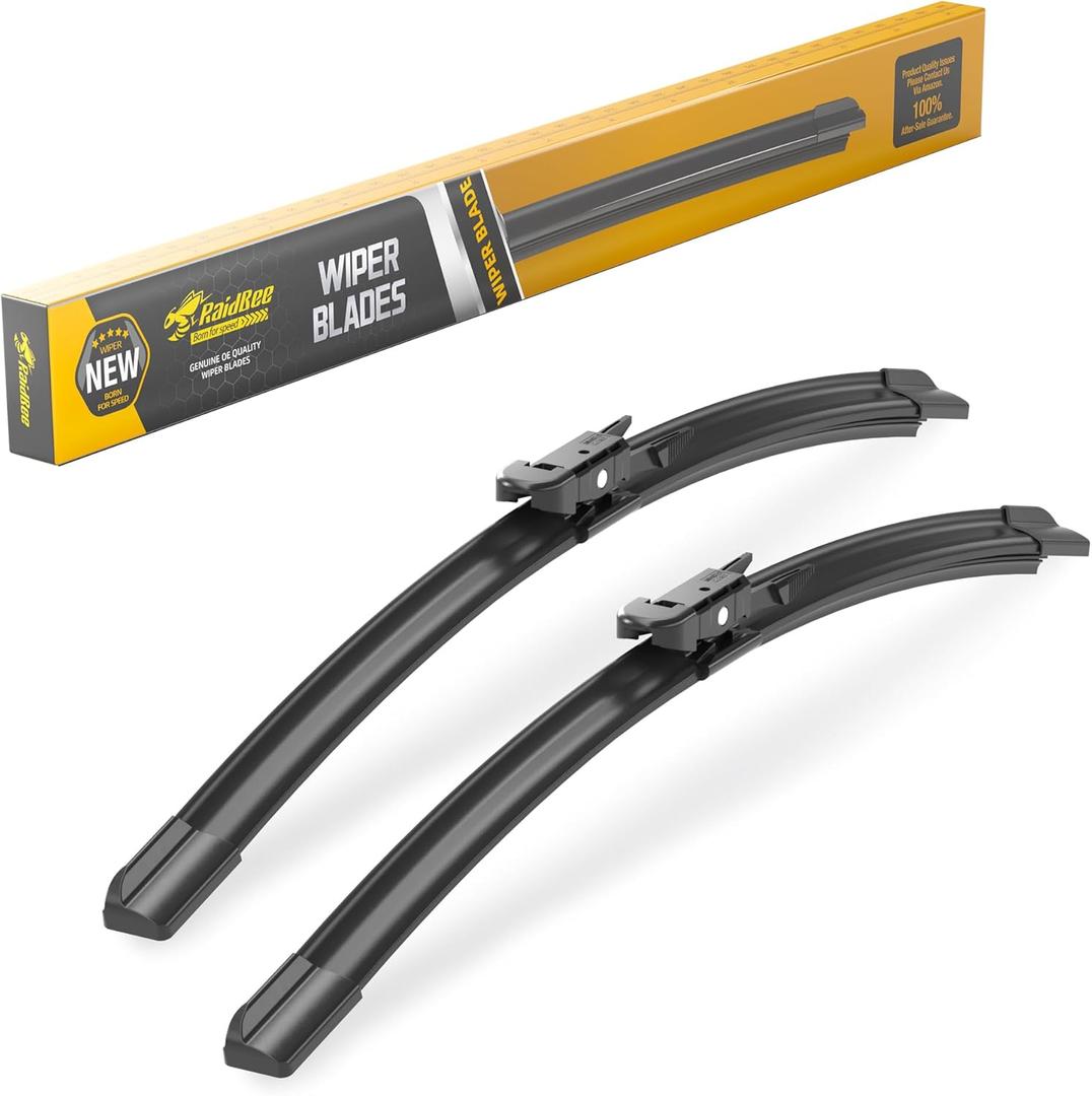 Raidbee 22"+22" Windshield Wiper Blades Automotive Replacement for Chevy Silverado Suburban Tahoe Avalanche/GMC Sierra Yukon 2008 2009 2010 2011 2012 2013Genuine OEM Quality (Set of 2) Pinch Tab