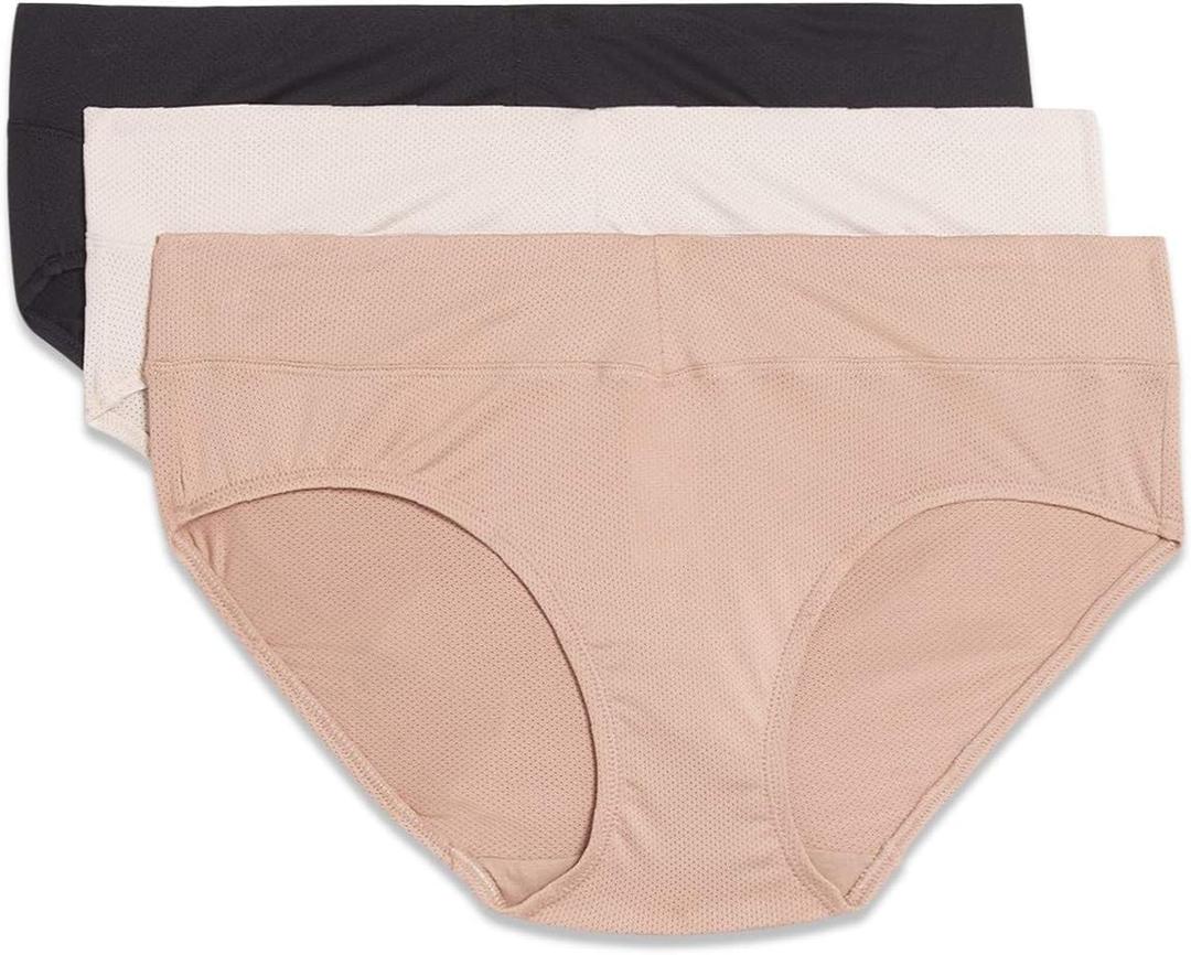 Warner's Women's Blissful Benefits Dig-Free Comfort Waist Moisture-Wicking Microfiber Brief Ru4963w (Large)