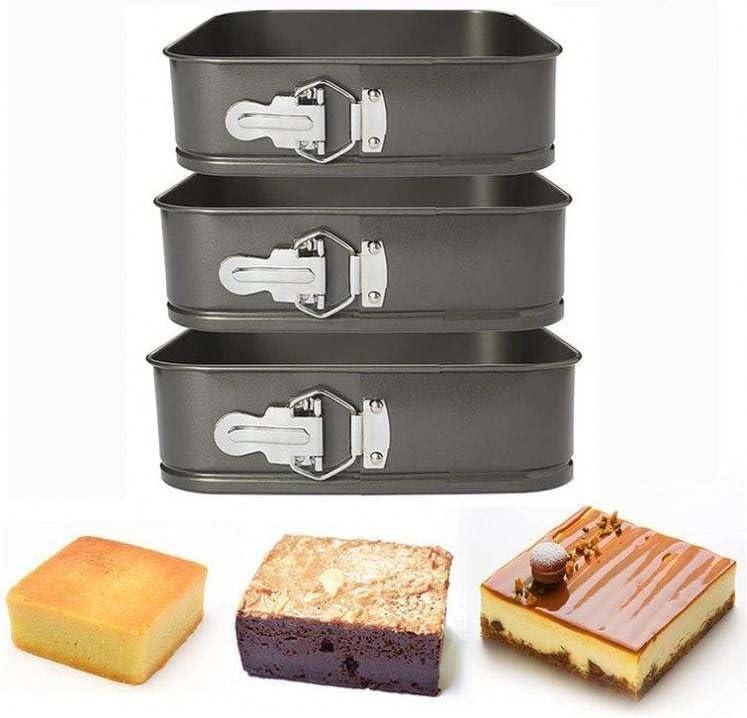 3PCS Square Leakproof Springform Pan with Removable Bottom 9/10/11 inch Springform Cake Pan Non-stick Square Bakeware for Cheesecakes Pizz andQuiches A unique gift for baking enthusiasts