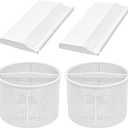 BigHead SPX1082CA Pool Skimmer Basket & SPX1082K Pool Skimmer Weir Door Flapper Assembly Bundle Compatible with Hayward In-Ground SP1082 SP1083 SP1084 SP1085 SP1086 SP1075(White 2 Pcs)