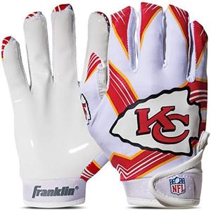 Franklin Sports Youth NFL Football Receiver Gloves - Kids Football Gloves Pair - NFL Team Logos and Silicone Palm XS/S