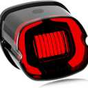 NTHREEAUTO Smoked LED Strobe Brake Tail Light Rear Taillight Compatible with Harley Dyna Road King Electra Glide Sportster Heritage Softail Fatboy Touring