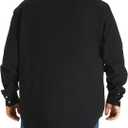 HOdo Big and Tall Mens Cotton Button Down Shirt (Black, XXXL)