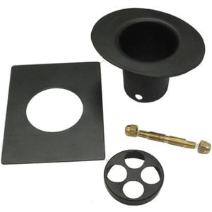 Monarch Aluminum 3-Piece Rain Chain Installation Kit Black Power Coated