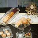 Clear Premium Acrylic Rectanglees Serving Tray with Lid (12.63" x 8.75" x 3.38") Perfect for Parties, Events, & Dining