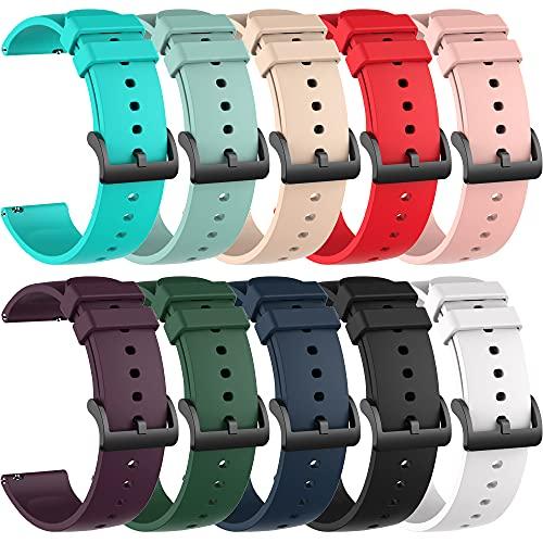 Chofit 22MM Compatible with Amazfit Active Max/Bip 6/T-Rex 3 Pro 48MM/Bip 5/Bip 5 Unity/Balance/Cheetah/GTR 4,3,3 Pro Watch Band Silicone Wristband Replacement Sport Strap