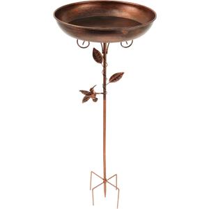 32 in Metal Bird Bath for Outside, Bird Bath Bowl, Bird Bath Bowl, Iron Garden Birdbath, Vintage Freestanding Bird Bath, for Outdoors Garden Patio Yard Lawn Decor