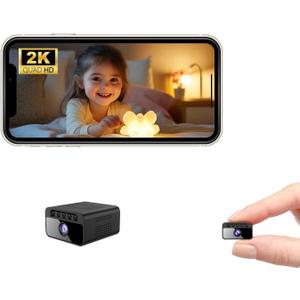 2K Mini Spy Camera WiFi Home Security Hidden Cam Wireless Battery Camera Bluetooth Camera Nanny Cam with Phone App Remote Monitor Video Recording Night Vision Motion Detection