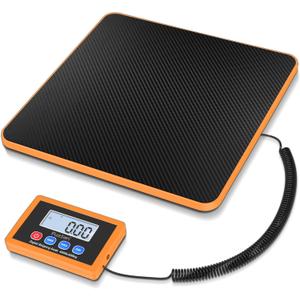 Fuzion Shipping Scale, 440LB/200KG x 10g Digital Postal Scale, Hold/Tare Function, Postage Scale for Packages Small Business/Luggage/Mailing, Battery & AC Adapter Included (PS4B(Carbon Fiber))