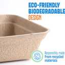CallieCo Disposable Cat Litter Boxes - Portable Biodegradable Travel Litter Box for Cats, Sturdy and Durable Kitty Poo Box, Leak-Resistant Cat Tray Liners, Easy-Grip Rim, Large - 6 Pack
