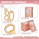 24 boxes of rose gold themed 80th birthday bottle openers favored for 80th anniversary wedding party gifts birthday party souvenirs or party decorations
