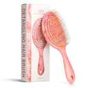 BLUSHMARKS Detangling Wet Hair Brush for Thin or Straight Hair, Vented Detangler Hairbrush with Double-Layered Ultra and Soft-Nylon Bristles for Wet or Dry Hair, Gift for Women Girls Kids