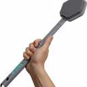 Silicone Back Scrubber for Shower  21in Extendable Shower Brush with Long Handle  Dual-Sided Back Brush with Non-Slip Grip, Gentle Cleansing & Exfoliation for Men, Women, Elderly (Gray)