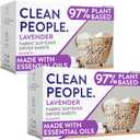The Clean People Fabric Softener Sheets - Dryer Sheets - Softens & Removes Static Cling - Vegan Laundry Softener, Essential Oils - Lavender 240 Pack
