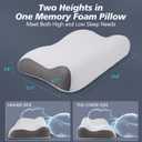 Memory Foam Bed Pillow for Sleeping, Ergonomic Cervical Neck Support Orthopedic Contour Pillow for Side Back Stomach Sleeper, Neck and Shoulder Pain Relief Anti Snoring Pillow (Standard, 1)