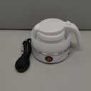 UpdateClassic Small Travel Foldable Electric Kettle, 0.6L Portable Collapsible Hot Water Boiler For Coffee Tea (White)