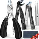 2026 Toenail Clippers for Thick Toenails for Seniors, Angled Head Large Toe Nail Clippers Set for Men, Heavy Duty Ingrown Toenail Clippers with Long Handle, Ultra Sharp Slanted Nail Cutter Wide Jaw