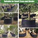 RooTrimmer Air Pruning Containers, 40 Gallon Air Pruning Planters, Sturdy Plastic Roots Control Planter Container for Tree Grow Outdoor, Garden Self-Planting Planters, Size 24"x24", Black, 2P