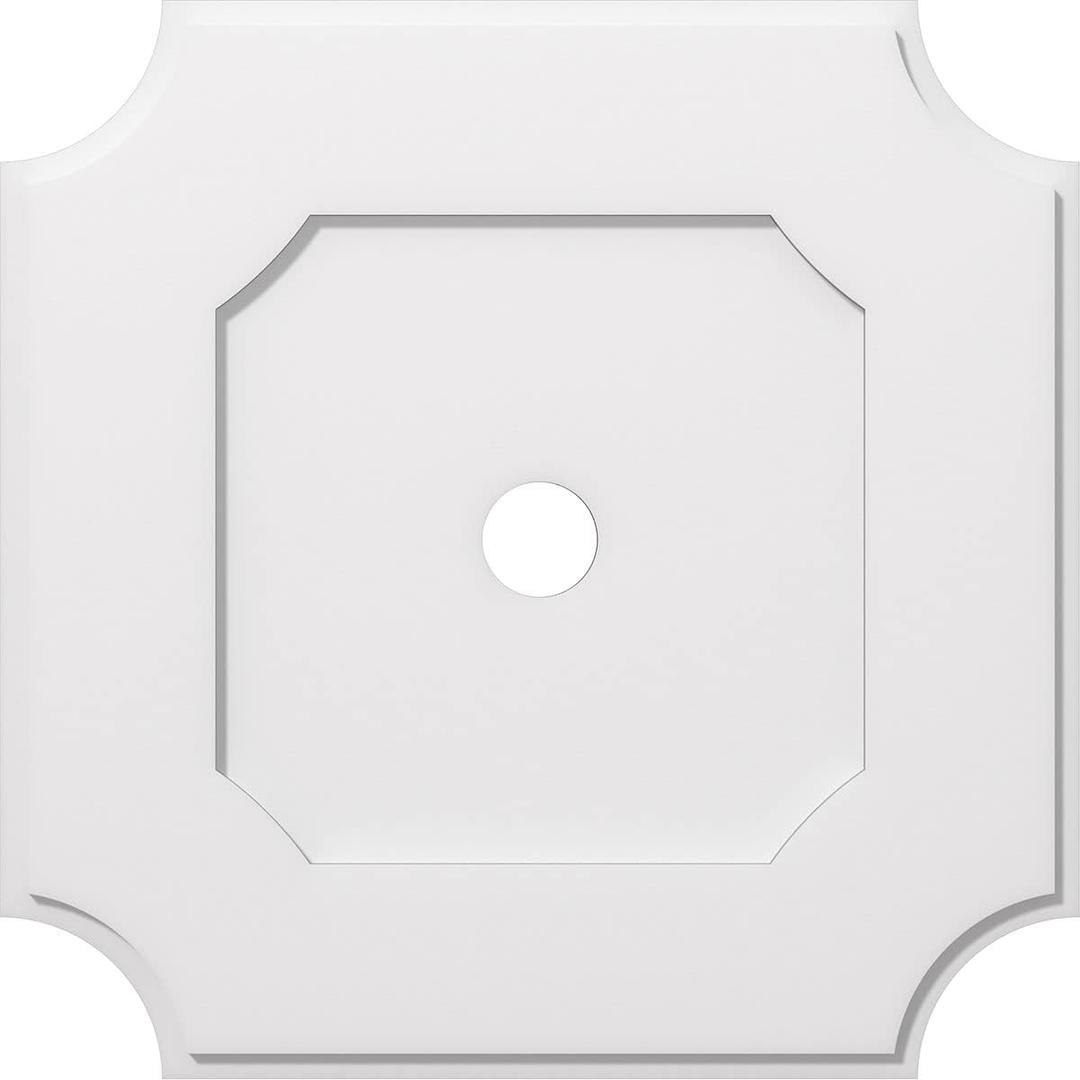 Ekena Millwork CMP28LE-03000 Locke Architectural Grade PVC Contemporary Urethane Ceiling Medallions 28"OD x 3"ID x 16 3/4"C x 1"P