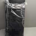 Pcinfuns Outdoor Patio Rugs 9'x12' Waterproof, Reversible Plastic Straw Camping Rug Carpet, Large Area Rugs Mats for Rv, Deck, Porch, Picnic, Beach, Balcony, Black & Grey