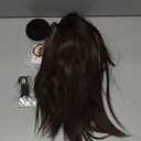 SEIKEA Versatile Drawstring Ponytail Extension, 18" Long Wavy Multi Layered Clip in Ponytail Hair Extensions Stand Up High Fake Pony Tail Soft Natural Synthetic Hairpiece Chocolate Brown