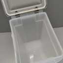 IRIS USA Airtight Dog Food Storage Container, WeatherPro, Up to 10 lbs, for Dog Cat Bird and Other Pet Food Storage Bin, Keep Fresh, Translucent Body, Made in USA, Clear/Gray