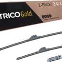 TRICO Gold 24" + 18" Premium Automotive Replacement Windshield Wiper Blades (Set of 2), Passenger and Driver Side All-Weather Beam Wiper Blades for Select Vehicle Models