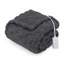 Sunbeam Faux Fur Heated Throw Blanket - Shadow, 50 x 60 in