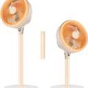 10" Modern Standing Fan for Bedroom, Sleek Oscillating Pedestal Fan, 3-Speed & Height Adjustable Compact Floor Fan for Home Office & Dorm