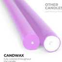 CANDWAX 10 inch Taper Lilac Candles Set of 12 - Unscented Smokeless Dripless Tall Candlesticks - Perfect for Special Occasions, Ordinary Dinners, for Mother's Day - Lavender Candle Sticks