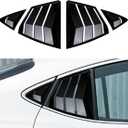 Rear Side Window Louvers Compatible for Toyota Camry 2025 2026 Accesories for Toyota Camry 9th Gen Sport Style Air Vent Cover (Glossy Black)
