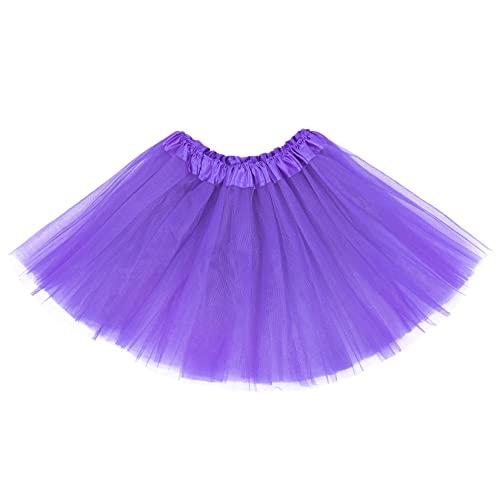 Century Star Dark Purple Tutu for Toddler Girls Tulle Ballet Skirts Princess Tutus for Baby Kids Infant 3 Layers Birthday Festival 3-8 Years