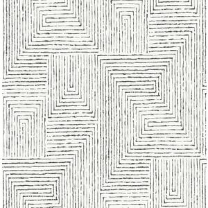 NuWallpaper x Scott Living Black Ink Peel and Stick Wallpaper, Removable Wallpaper, 20.5 in x 18 ft
