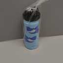 GOPPUS Kids Water Bottle (Straw Lid) - 18 Oz Stainless Steel Travel Bottle, Double Wall Vacuum Leak Proof Kids Cup for School Boys Girls,Iron Shark